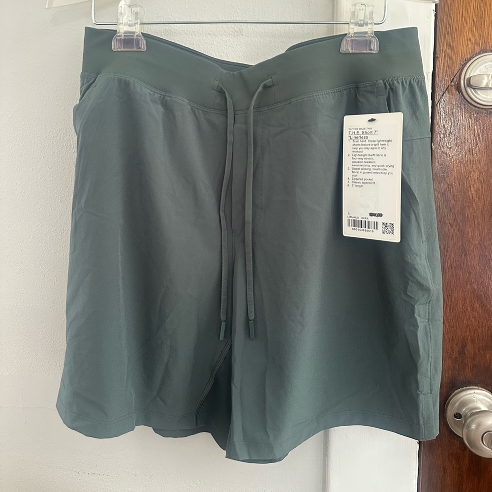 LULULEMON Dark Green Athletic Shorts